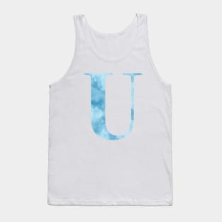 Clouds Blue Sky Initial Letter U Tank Top